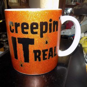 LIKE NEW CREEPIN IT REAL HALLOWEEN MUG